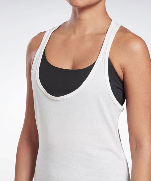 Reebok（リーボック）の「コットン レーサー タンクトップ / GB W CTTN RACER TANK VCTR（タンクトップ・レディース・ブラック/ネイビー/ホワイト・LARGE/MEDIUM/SMALL/X-SMALL/X-LARGE/XX-LARGE）」の11枚目の写真