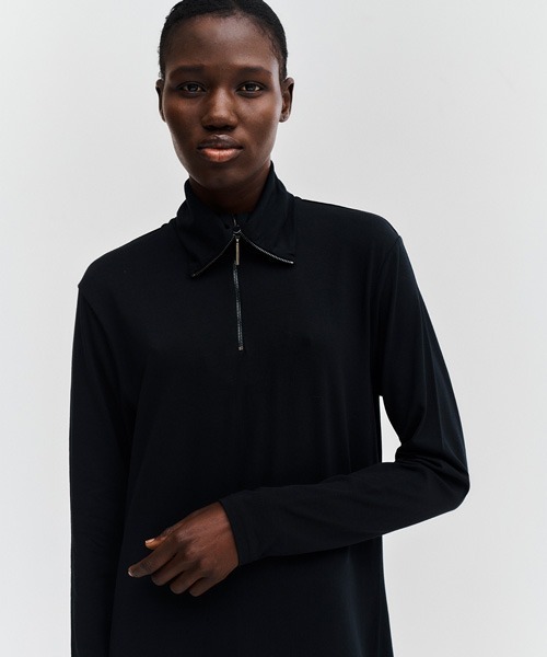 スタジオ ニコルソン sunspel Meden Fleeceback Jersey Dress Black
