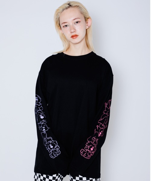 Candy Stripper（キャンディストリッパー）の「FUNNY PUPPY L/S Tシャツ（Tシャツ/カットソー・レディース・ブラック/オフホワイト/グリーン・2）」の12枚目の写真
