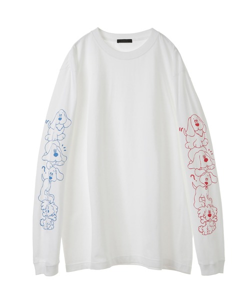 Candy Stripper（キャンディストリッパー）の「FUNNY PUPPY L/S Tシャツ（Tシャツ/カットソー・レディース・ブラック/オフホワイト/グリーン・2）」の5枚目の写真