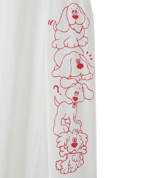 Candy Stripper（キャンディストリッパー）の「FUNNY PUPPY L/S Tシャツ（Tシャツ/カットソー・レディース・ブラック/オフホワイト/グリーン・2）」の9枚目の写真