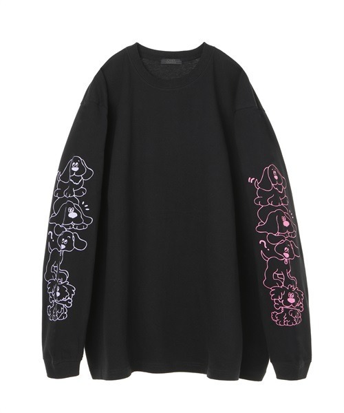 Candy Stripper（キャンディストリッパー）の「FUNNY PUPPY L/S Tシャツ（Tシャツ/カットソー・レディース・ブラック/オフホワイト/グリーン・2）」の14枚目の写真