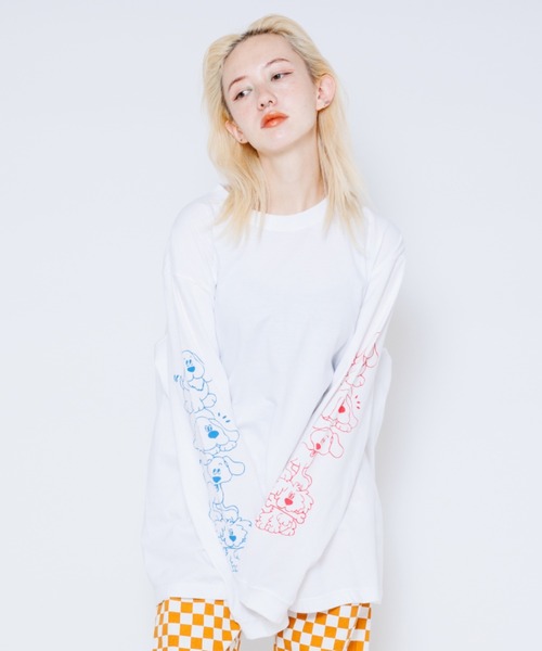 Candy Stripper（キャンディストリッパー）の「FUNNY PUPPY L/S Tシャツ（Tシャツ/カットソー・レディース・ブラック/オフホワイト/グリーン・2）」の19枚目の写真