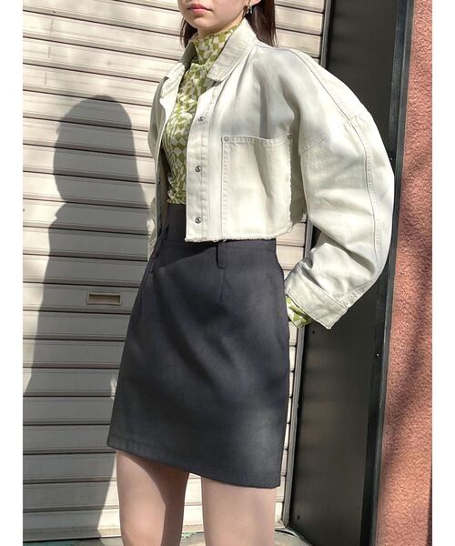 EMODA（エモダ）の「ボールドカットデニムショートジャケット（デニムジャケット・レディース・ホワイト/ブラック/その他・FREE）」の18枚目の写真