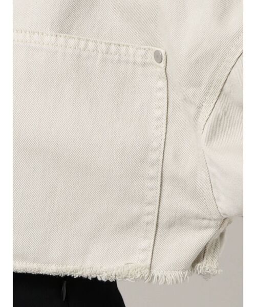 EMODA（エモダ）の「ボールドカットデニムショートジャケット（デニムジャケット・レディース・ホワイト/ブラック/その他・FREE）」の14枚目の写真