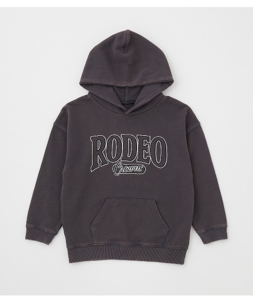 RODEO CROWNS WIDE BOWL（ロデオクラウンズワイドボウル）の「キッズ90 LOGOパーカー（パーカー・キッズ・チャコールグレー/ベージュ/パープル・120/140/110/130）」の2枚目の写真