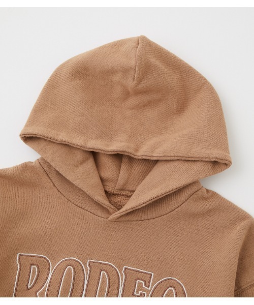 RODEO CROWNS WIDE BOWL（ロデオクラウンズワイドボウル）の「キッズ90 LOGOパーカー（パーカー・キッズ・チャコールグレー/ベージュ/パープル・120/140/110/130）」の6枚目の写真