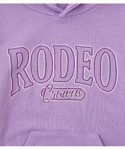 RODEO CROWNS WIDE BOWL（ロデオクラウンズワイドボウル）の「キッズ90 LOGOパーカー（パーカー・キッズ・チャコールグレー/ベージュ/パープル・120/140/110/130）」の19枚目の写真