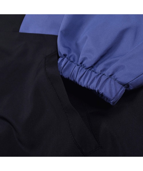 ZIDDY(ジディ)の「ZIDDY/【ニコ☆プチ4月号掲載】フード ロゴ入り カラー 切り替え ジャケット (130~160cm)(ブルゾン・キッズ・ブルー/グリーン・160/150/130/140)」の4枚目の写真