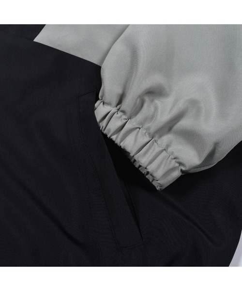 ZIDDY(ジディ)の「ZIDDY/【ニコ☆プチ4月号掲載】フード ロゴ入り カラー 切り替え ジャケット (130~160cm)(ブルゾン・キッズ・ブルー/グリーン・160/150/130/140)」の5枚目の写真