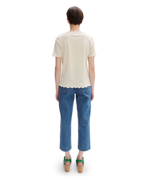 A.P.C.(アーペーセー)の「T-SHIRT JEANNETTE 22P(Tシャツ/カットソー・レディース・ネイビー/キナリ・S/M/L)」の5枚目の写真