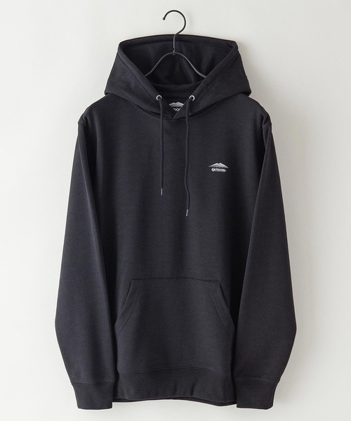 OUTDOOR PRODUCTS APPAREL(アウトドアプロダクツアパレル)の「防シワ UVカット フードエンボスロゴプルオーバーパーカー イージーケア商材 ワンポイントブランドロゴ(パーカー・メンズ・ホワイト/ブラック/カーキ・MEDIUM/LARGE/X-LARGE)」の6枚目の写真