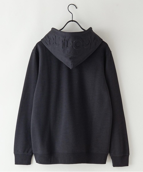 OUTDOOR PRODUCTS APPAREL(アウトドアプロダクツアパレル)の「防シワ UVカット フードエンボスロゴプルオーバーパーカー イージーケア商材 ワンポイントブランドロゴ(パーカー・メンズ・ホワイト/ブラック/カーキ・MEDIUM/LARGE/X-LARGE)」の7枚目の写真