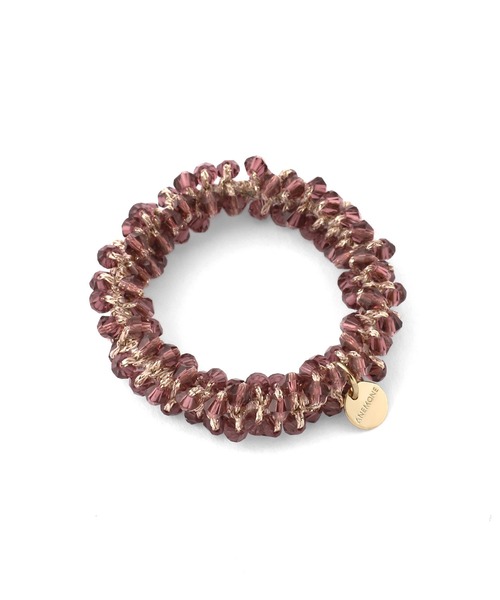 ANEMONE（アネモネ）の「ビーズシュシュ（シュシュ・レディース・ブラウン/クリア/アイボリー/ブラック/グリーン/パープル・FREE）」の5枚目の写真