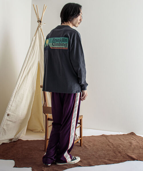 Franklin Climbing（フランクリンクライミング）の「【Franklin Climbing/フランクリンクライミング】エッセンシャルボックスロゴ バックプリントロンT（Tシャツ/カットソー・メンズ・ホワイト/チャコールグレー/グレー/ターコイズブルー/オレンジ・SMALL/MEDIUM/LARGE）」の19枚目の写真