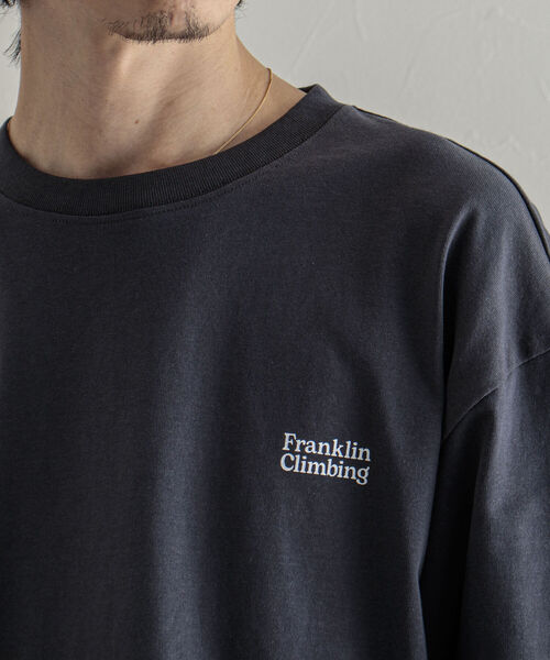 Franklin Climbing（フランクリンクライミング）の「【Franklin Climbing/フランクリンクライミング】エッセンシャルボックスロゴ バックプリントロンT（Tシャツ/カットソー・メンズ・ホワイト/チャコールグレー/グレー/ターコイズブルー/オレンジ・SMALL/MEDIUM/LARGE）」の21枚目の写真