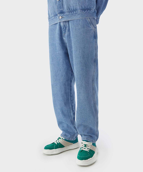 INFLATION（インフレーション）の「INFLATION(インフレーション)ストレートジーンズ（デニムパンツ・メンズ・ライトブルー/ブラック/ブルー・M/L/XL/S）」の2枚目の写真