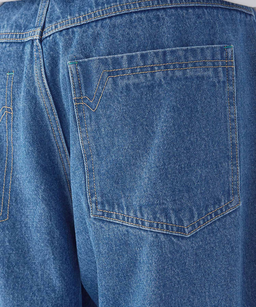 INFLATION（インフレーション）の「INFLATION(インフレーション)ストレートジーンズ（デニムパンツ・メンズ・ライトブルー/ブラック/ブルー・M/L/XL/S）」の5枚目の写真