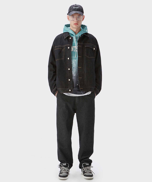 INFLATION（インフレーション）の「INFLATION(インフレーション)ストレートジーンズ（デニムパンツ・メンズ・ライトブルー/ブラック/ブルー・M/L/XL/S）」の10枚目の写真