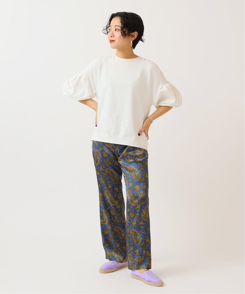IENA(イエナ)の「《追加》コットンストレッチタックパフプルオーバー◆(ニット/セーター・レディース・グレー/グレー系その他/ホワイト・FREE)」の6枚目の写真
