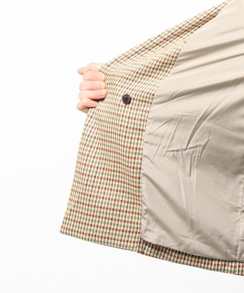 CPCM（シーピーシーエム）の「アソートチェックダブルテーラードJK（テーラードジャケット・レディース・ベージュ/グリーン/アイボリー/グリーン系その他・FREE）」の7枚目の写真