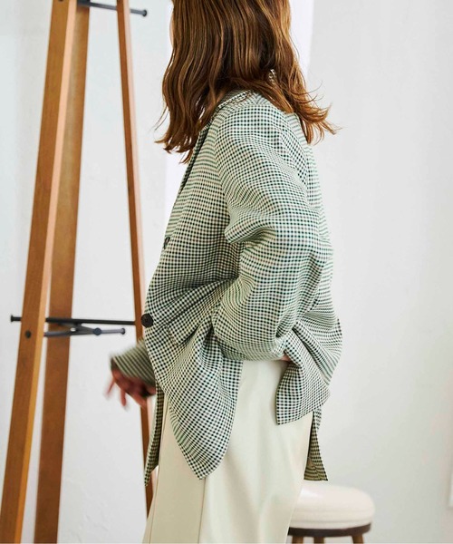 CPCM（シーピーシーエム）の「アソートチェックダブルテーラードJK（テーラードジャケット・レディース・ベージュ/グリーン/アイボリー/グリーン系その他・FREE）」の20枚目の写真