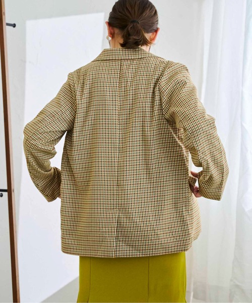 CPCM（シーピーシーエム）の「アソートチェックダブルテーラードJK（テーラードジャケット・レディース・ベージュ/グリーン/アイボリー/グリーン系その他・FREE）」の13枚目の写真