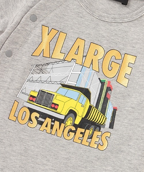 XLARGE KIDS（エクストララージキッズ）の「トラックグラフィック半袖カバーオール（ロンパース・キッズ・ホワイト/グレー/ブルー・70cm/80ｃｍ）」の11枚目の写真