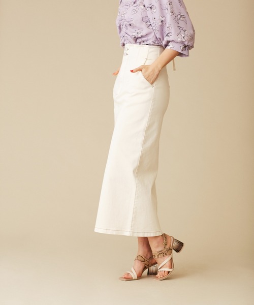 JILL by JILL STUART（ジルバイジルスチュアート）の「◇ロングデニムスカート（デニムスカート・レディース・ピンク/イエロー/ホワイト系その他・SMALL/MEDIUM）」の7枚目の写真