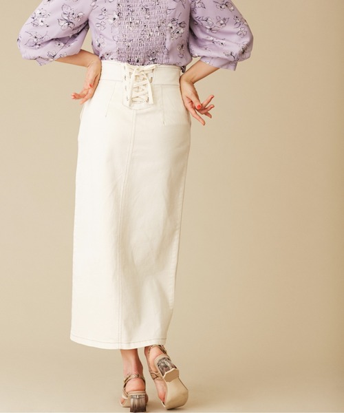 JILL by JILL STUART（ジルバイジルスチュアート）の「◇ロングデニムスカート（デニムスカート・レディース・ピンク/イエロー/ホワイト系その他・SMALL/MEDIUM）」の8枚目の写真