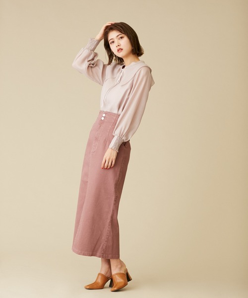 JILL by JILL STUART（ジルバイジルスチュアート）の「◇ロングデニムスカート（デニムスカート・レディース・ピンク/イエロー/ホワイト系その他・SMALL/MEDIUM）」の9枚目の写真