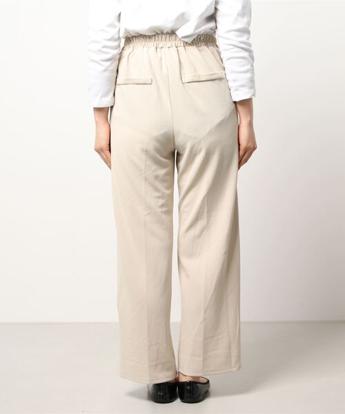 Samansa Mos2 blue（サマンサモスモスブルー）の「カットジョーゼットストレートパンツ（その他パンツ・レディース・イエロー/グリーン/ライトベージュ・ﾌﾘ-）」の5枚目の写真