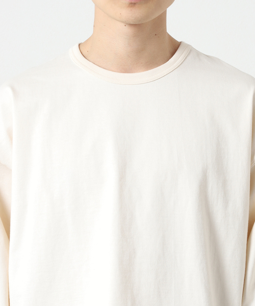 JOURNAL STANDARD（ジャーナルスタンダード）の「26/2 サイロ レイヤード ロンT（Tシャツ/カットソー・メンズ・ブラック系その他/ホワイト/アイボリー・MEDIUM/LARGE/SMALL）」の8枚目の写真