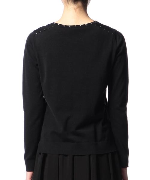 ASTRAET（アストラット）の「ASTRAET(アストラット) 16G スワロフスキーニット◆（ニット/セーター・レディース・ホワイト/ブラック・フリー）」の9枚目の写真