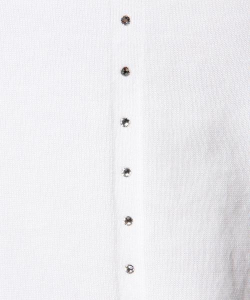 ASTRAET（アストラット）の「ASTRAET(アストラット) 16G スワロフスキーニット◆（ニット/セーター・レディース・ホワイト/ブラック・フリー）」の4枚目の写真