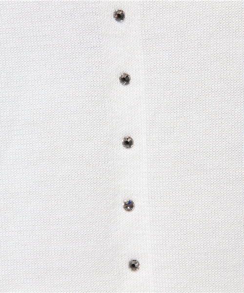 ASTRAET（アストラット）の「ASTRAET(アストラット) 16G スワロフスキーニット◆（ニット/セーター・レディース・ホワイト/ブラック・フリー）」の7枚目の写真