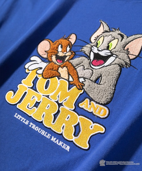 Tom&Jerry(トムアンドジェリー)の「【TOM&JERRY/トムとジェリー】サガラ刺繍エンブレムTシャツ/ビックシルエット(Tシャツ/カットソー・レディース・ホワイト/ブラック/イエロー/ブルー・M/L)」の8枚目の写真