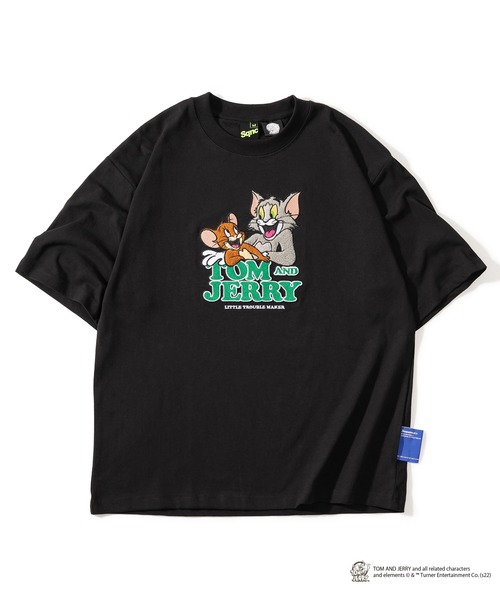 Tom&Jerry(トムアンドジェリー)の「【TOM&JERRY/トムとジェリー】サガラ刺繍エンブレムTシャツ/ビックシルエット(Tシャツ/カットソー・レディース・ホワイト/ブラック/イエロー/ブルー・M/L)」の21枚目の写真