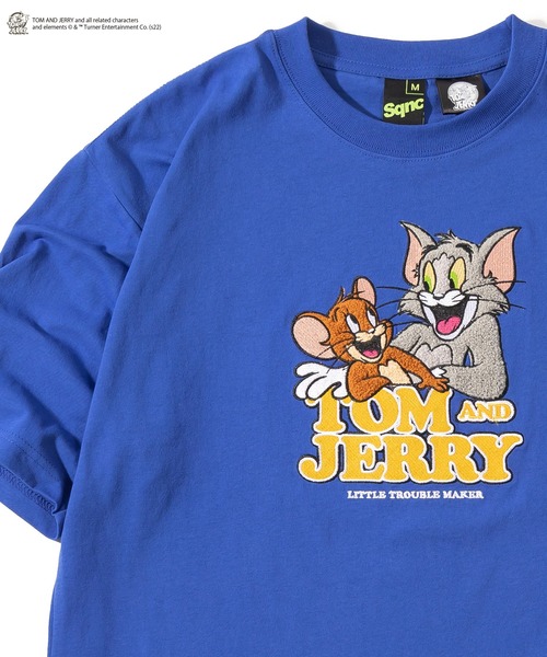 Tom&Jerry(トムアンドジェリー)の「【TOM&JERRY/トムとジェリー】サガラ刺繍エンブレムTシャツ/ビックシルエット(Tシャツ/カットソー・レディース・ホワイト/ブラック/イエロー/ブルー・M/L)」の12枚目の写真