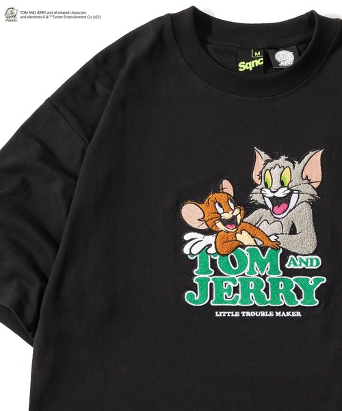 Tom&Jerry(トムアンドジェリー)の「【TOM&JERRY/トムとジェリー】サガラ刺繍エンブレムTシャツ/ビックシルエット(Tシャツ/カットソー・レディース・ホワイト/ブラック/イエロー/ブルー・M/L)」の20枚目の写真