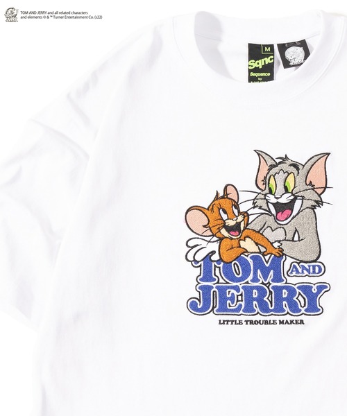 Tom&Jerry(トムアンドジェリー)の「【TOM&JERRY/トムとジェリー】サガラ刺繍エンブレムTシャツ/ビックシルエット(Tシャツ/カットソー・レディース・ホワイト/ブラック/イエロー/ブルー・M/L)」の15枚目の写真