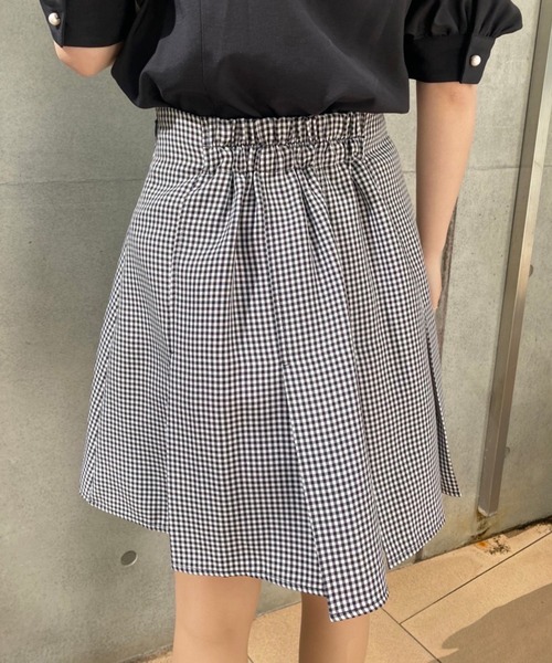 one after another NICE CLAUP（ワンアフターアナザーナイスクラップ）の「ボックスプリーツミニスカート（スカート・レディース・ブラック/ベージュ/チェック・FREE）」の18枚目の写真
