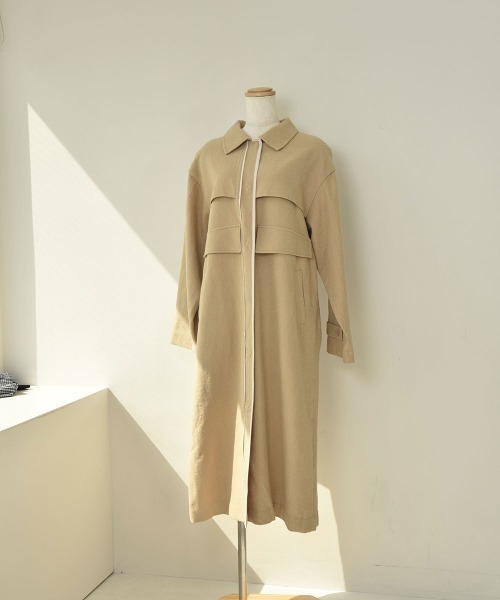 I_am（アイアム）の「nuance jacquard piping jacket（その他アウター・レディース・ベージュ/オレンジ系/オフホワイト・FREE）」の12枚目の写真