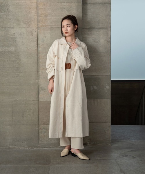 I_am（アイアム）の「nuance jacquard piping jacket（その他アウター・レディース・ベージュ/オレンジ系/オフホワイト・FREE）」の15枚目の写真