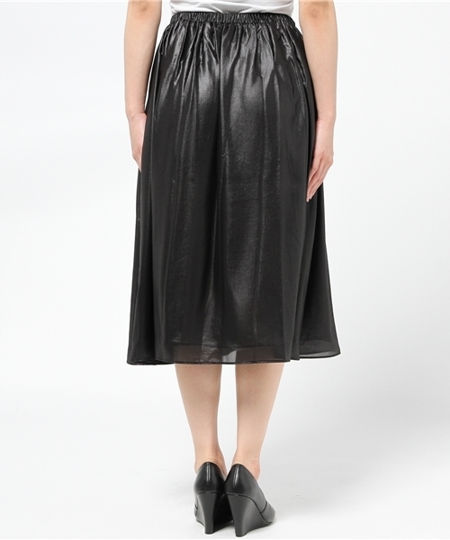 WHO'S WHO gallery（フーズフーギャラリー）の「【Wal2】ギャザーミモレ丈スカート（スカート・レディース・オフホワイト/ブラック・FREE）」の5枚目の写真