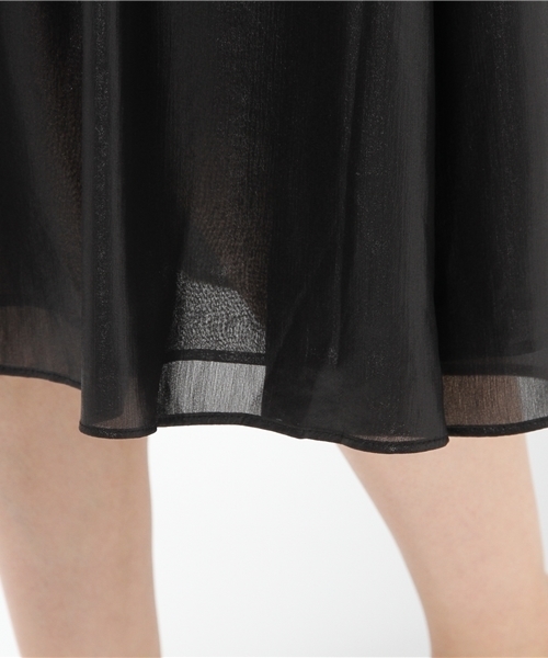 WHO'S WHO gallery（フーズフーギャラリー）の「【Wal2】ギャザーミモレ丈スカート（スカート・レディース・オフホワイト/ブラック・FREE）」の8枚目の写真