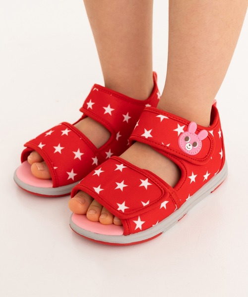 HOT BISCUITS（ホットビスケッツ）の「ジャージ素材サンダル（サンダル・キッズ・マルチ/レッド・19cm/14cm/16cm/18cm/15cm/17cm）」の2枚目の写真