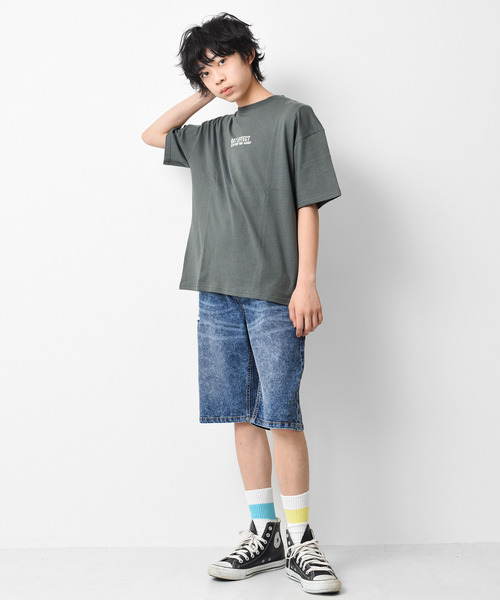 RAT EFFECT（ラットエフェクト）の「ネオンプリントTシャツ（Tシャツ/カットソー・キッズ・ライトブルー/ブラック/オフホワイト/カーキ/グレイッシュベージュ/ホワイト系その他・120/130/140/150/160/170）」の13枚目の写真