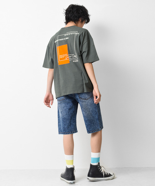 RAT EFFECT（ラットエフェクト）の「ネオンプリントTシャツ（Tシャツ/カットソー・キッズ・ライトブルー/ブラック/オフホワイト/カーキ/グレイッシュベージュ/ホワイト系その他・120/130/140/150/160/170）」の14枚目の写真