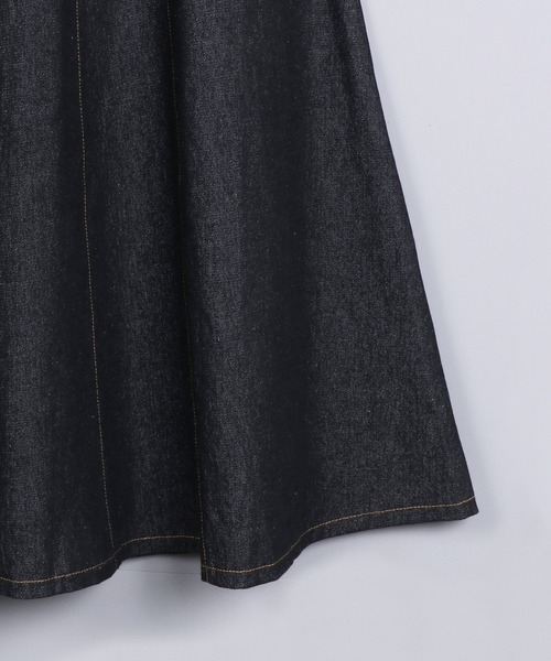 &g'aime（アンジェム）の「【&g’aime】デニムフレアスカート（デニムスカート・レディース・ブラック/ネイビー・FREE）」の12枚目の写真